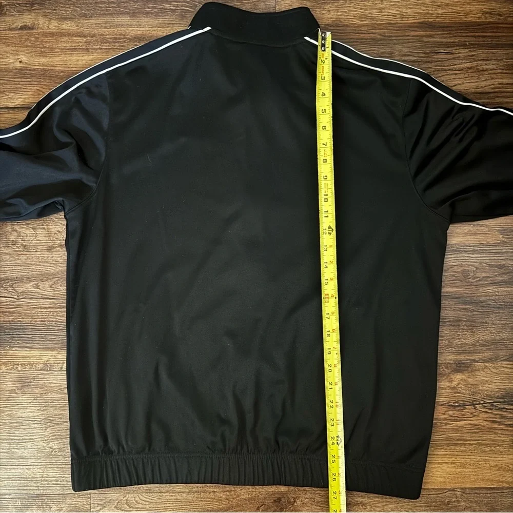 Vtg Y2K Men's Nike Basketball Black Full Zip Track Warmup Jacket 639851-010 Sz M